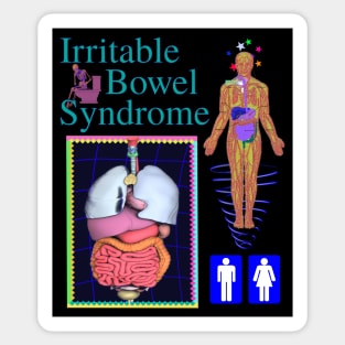 Irritable Bowel Syndrome - 90's CGI y2k Nostalgia Medical Disorder Represent Sticker